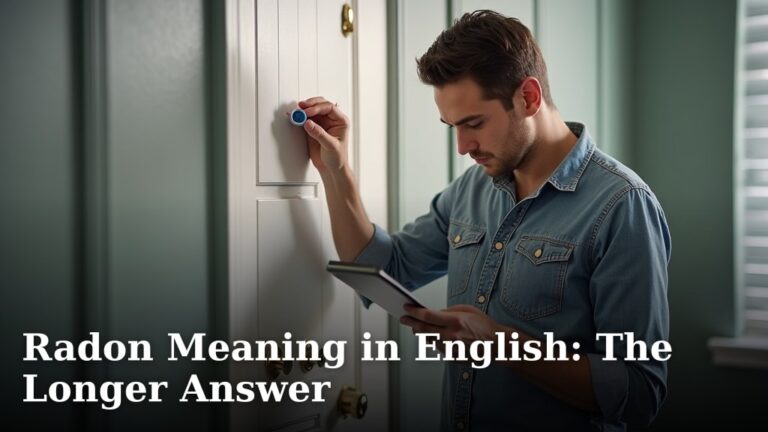 Radon Meaning in English: The Longer Answer