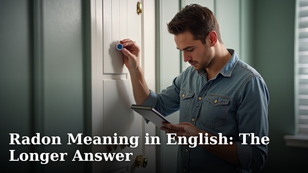Radon Meaning in English: The Longer Answer